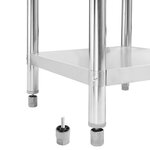 vidaXL Table de travail de cuisine avec dosseret 120x60x93 cm Inox