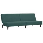 vidaXL Ensemble de canapés 2 Pièces vert foncé velours