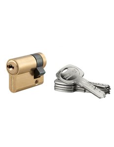 THIRARD - Demi-cylindre de serrure Trafic 6  30x10mm  anti-arrachement  anti-perçage  laiton  5 clés