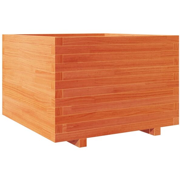 vidaXL Jardinière cire marron 70x70x49 5 cm bois de pin massif