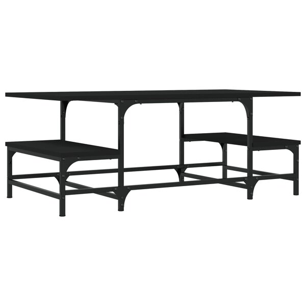 vidaXL Table basse noir 100x50 5x40 cm bois d'ingénierie