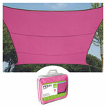 Perel Voile d'ombrage  hydrofuge  3 6 x 3 6 m  160 g/m²  polyester  carré  fuchsia