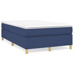 vidaXL Cadre de lit sans matelas bleu 120x200 cm tissu