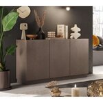 Buffet haut FIRENZE - Bronze et chêne Mercure - 3 portes/design