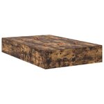 Cadre de lit de rangement vidaXL Chêne fumé 120x190 cm
