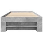 vidaXL Cadre de lit sans matelas gris béton 90x190cm bois d'ingénierie