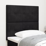 Tête de lit vidaXL capitonnée noire 90 cm en velours