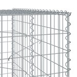 vidaXL Panier gabion avec couvercle 900x100x200 cm fer galvanisé
