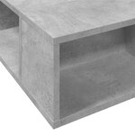 vidaXL Cadre de lit gris béton 75x190 cm bois d'ingénierie
