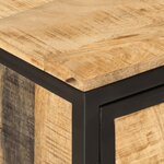 vidaXL Armoire lavabo de salle de bain bois massif de manguier et fer