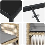 vidaXL Ensemble de salle à manger de jardin 5 pièces avec coussins en poly rotin beige