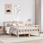 vidaXL Cadre de lit sans matelas 120x200 cm bois de pin massif
