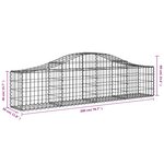 vidaXL Paniers à gabions arqués 14 Pièces 200x30x40/60 cm Fer galvanisé