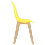 vidaXL Chaises à manger lot de 2 jaune plastique