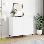 vidaXL Buffets 2 Pièces blanc 40x35x70 cm bois d’ingénierie