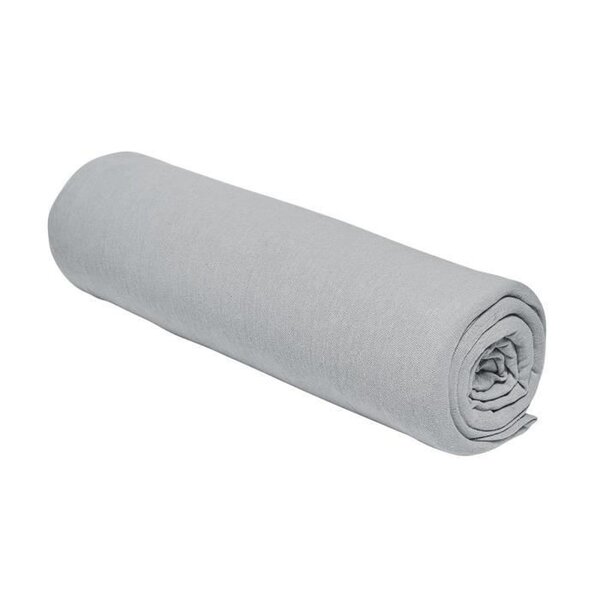 Drap housse - 140 x 190+25 cm jersey - Acier