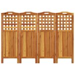 vidaXL Cloison de séparation 4 panneaux 162x2x115 cm Bois d'acacia