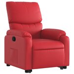 vidaXL Fauteuil inclinable Rouge Similicuir