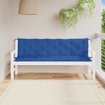 vidaXL Coussins de banc jardin lot de 2 bleu 180x50x7 cm tissu Oxford