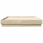 vidaXL Cadre de lit sans matelas chêne sonoma 135x190 cm