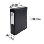 Boite De Classement Exabox Dos 80mm Carte Lustrée - A4 - Noir - X 6 - Exacompta