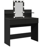 vidaXL Coiffeuse avec LED noir 100x40x130 cm