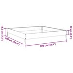 vidaXL Lit surélevé de jardin anthracite 100x100x18 5 cm acier