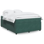 vidaXL Sommier à lattes de lit et matelas Vert foncé 160x200cm Velours