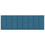 vidaXL Coussin de tête de lit bleu 140 cm velours