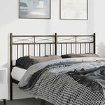 vidaXL Tête de lit métal noir 150 cm