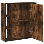vidaXL Armoire à miroir de salle de bain chêne fumé bois d’ingénierie