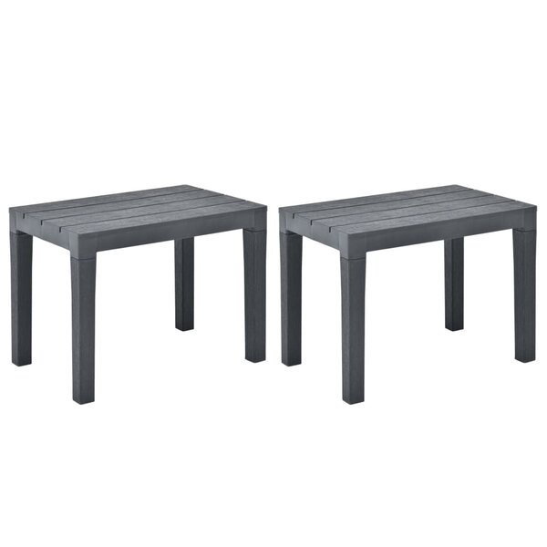 vidaXL Bancs de jardin lot de 2 Anthracite Plastique