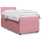 vidaXL Sommier à lattes de lit et matelas Rose 80x200 cm Velours