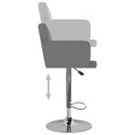 vidaXL Tabourets de bar lot de 2 gris similicuir
