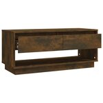vidaXL Meuble TV Chêne fumé 102x41x44 cm Bois d'ingénierie