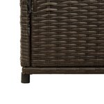vidaXL Armoire de rangement jardin marron 105x55x113 cm résine tressée
