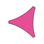 Perel Voile d'ombrage  hydrofuge  5 x 5 x 5 m  160 g/m²  polyester  triangulaire  fuchsia