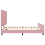 Cadre de lit en velours rose vidaXL 180x200 cm