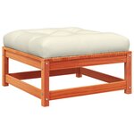 vidaXL Salon de jardin 5 Pièces avec coussins cire marron bois pin massif