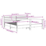 vidaXL Cadre de lit sans matelas 200x200 cm bois massif de pin