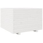 vidaXL Jardinière blanc 70x70x49 5 cm bois de pin massif