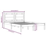 vidaXL Cadre de lit sans matelas blanc 120x190 cm bois massif