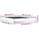 vidaXL Cadre de lit sans matelas gris béton 120x190 cm