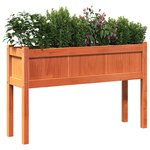 vidaXL Jardinières 2 Pièces avec pieds cire marron bois de pin massif