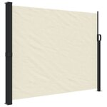 vidaXL Auvent latéral rétractable crème 160x600 cm