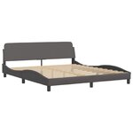 vidaXL Cadre de lit sans matelas gris 180x200 cm similicuir
