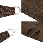 vidaXL Voile d'ombrage 160 g/m² Marron 2 5x3 5 m PEHD