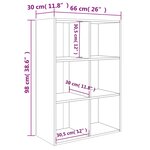vidaXL Bibliothèque/buffet blanc brillant 66x30x98cm bois d'ingénierie
