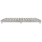vidaXL Cadre de lit gris béton 160x200 cm bois d'ingénierie