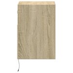 vidaXL Meuble TV mural avec lumières LED chêne sonoma 41x31x45 cm